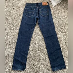 501 Levi's Blue Straight-Leg Jeans Classic Denim